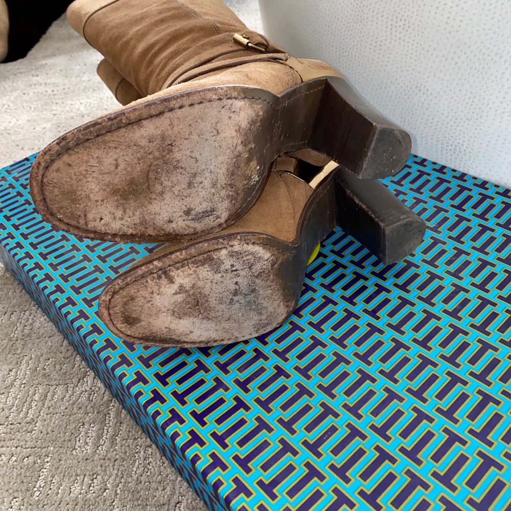 Tory Burch Suede Brown riding boots-size 10 - Picture 4 of 5